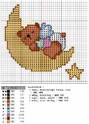 Schema punto croce Luna-orso