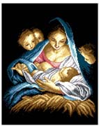 Schema punto croce Madonna-avignone