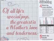 Schema punto croce Mamma Bebe 4