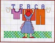 Schema punto croce Martedi-casalinga