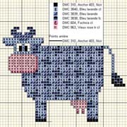 Schema punto croce Mucca-2