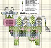 Schema punto croce Mucca-4