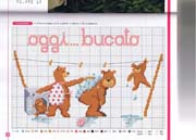 Schema punto croce Oggi-bucato