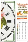 Schema punto croce Orologio-frutta-2