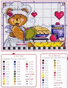 Schema punto croce Orsa Cuoca