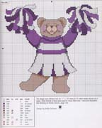 Schema punto croce Orsetta-pon-pon