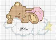 Schema punto croce Orsetto-helena