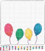 Schema punto croce Palloncini