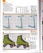 Schema punto croce Pattini