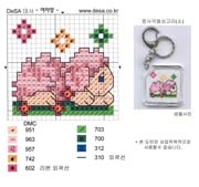 Schema punto croce Pecora-per-portachiavi