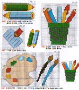 Schema punto croce Pennerelli-matite