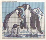 Schema punto croce Pinguini