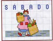 Schema punto croce Sabato-casalinga