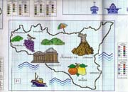 Schema punto croce Sicilia