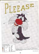 Schema punto croce Silvestro-please