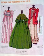 Schema punto croce Storia-abiti