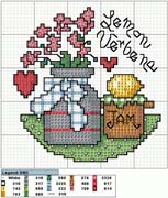 Schema punto croce Strofinaccio 3