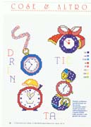 Schema punto croce Sveglie