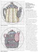 Schema punto croce Teapot Coaster S2