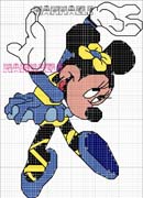 Schema punto croce Topolina-balleirna-ele