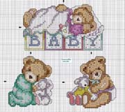 Schema punto croce Tre Orsetti