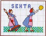 Schema punto croce Venerdi-casalinga