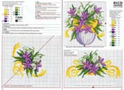 Schema punto croce Violette 2