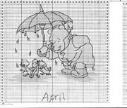 Schema punto croce Winnie-aprile