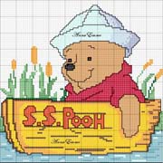 Schema punto croce Winnie-mare