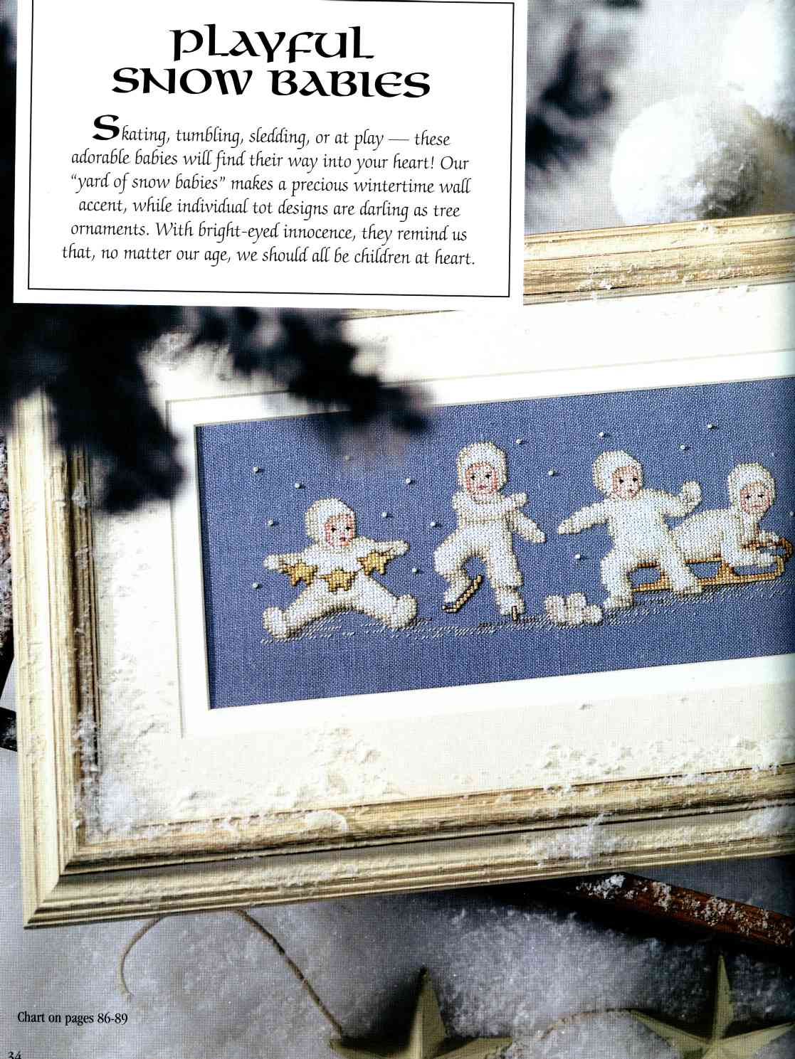 Schema punto croce Snow baby 0a