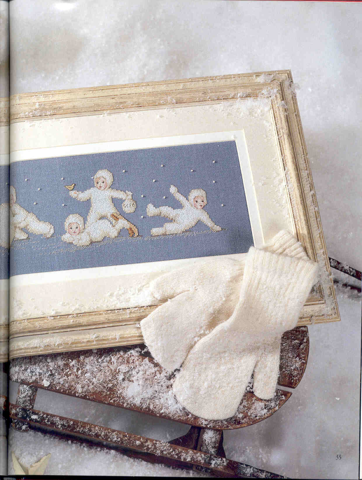 Schema punto croce Snow baby 0b