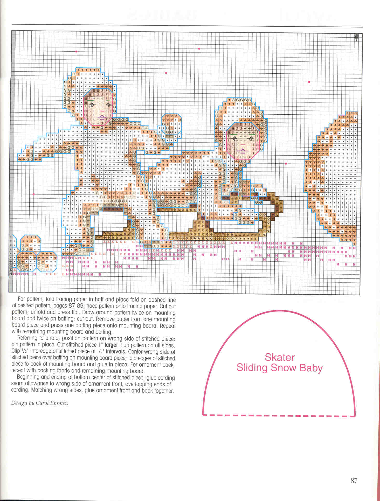 Schema punto croce Snow baby 2