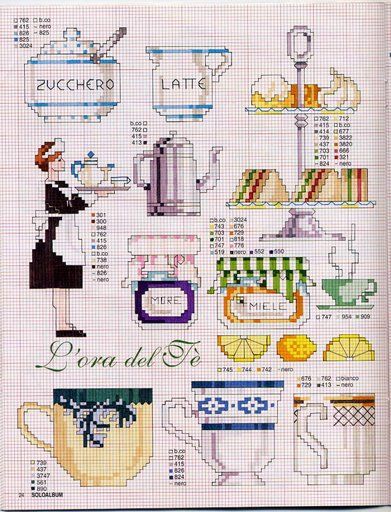 Schema punto croce Teiera 2