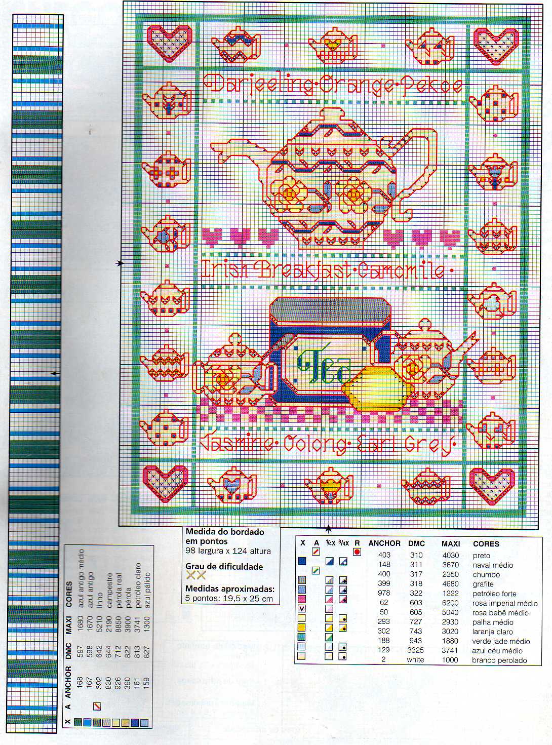 Schema punto croce Teiere e tazze 5