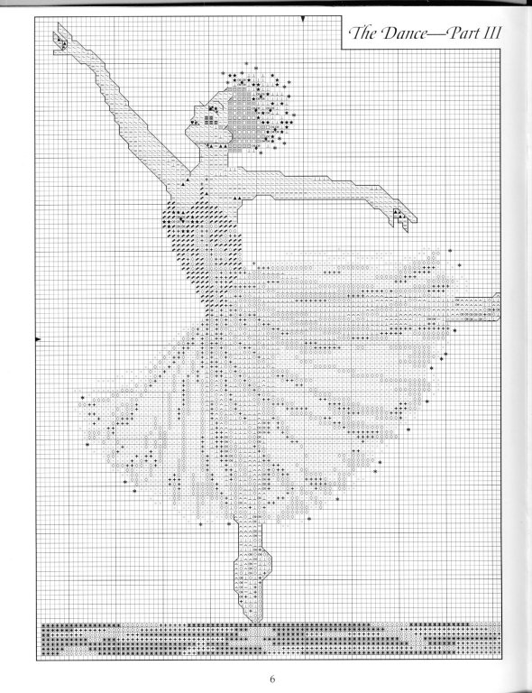 Schema punto croce Tema ballerine 6