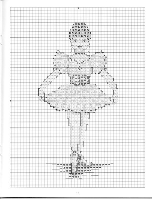 Schema punto croce Tema ballerine 9