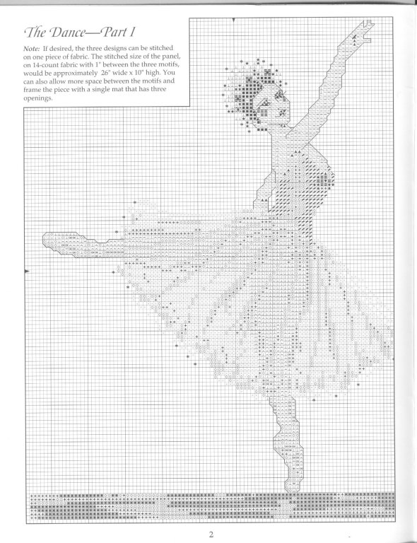 Schema punto croce Tema ballerine