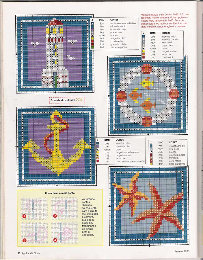 Schema punto croce Tema mare 2