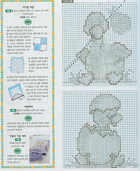 Schema punto croce Tema pulcino 2