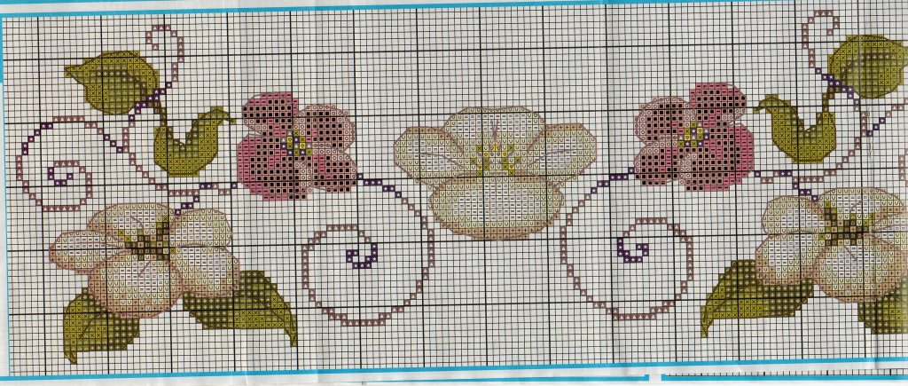 Schema punto croce Temi asciugamano 3