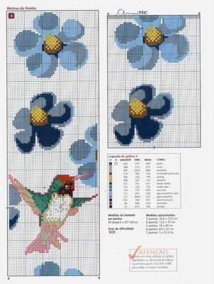 Schema punto croce Temi asciugamano