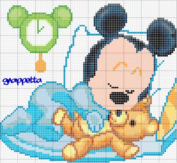 Schema punto croce Topolino 3