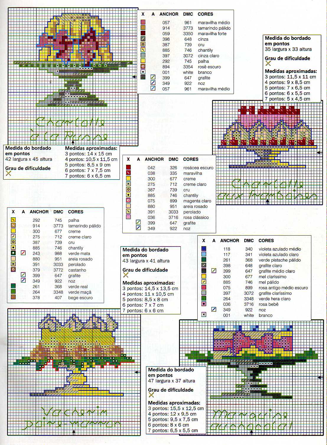 Schema punto croce Torte 2