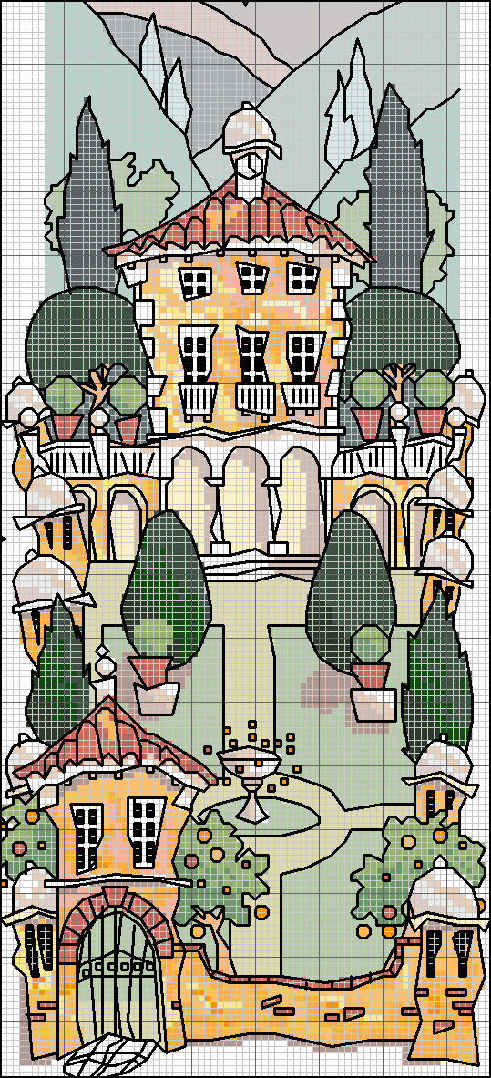 Schema punto croce Toscana