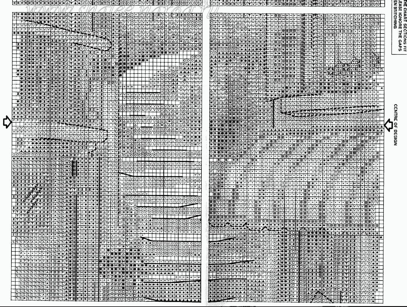 Schema punto croce Toscana estiva 3