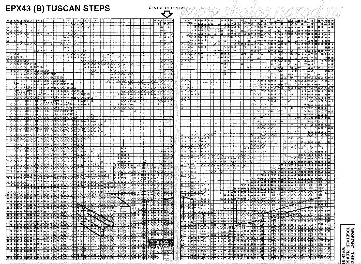 Schema punto croce Toscana estiva 4