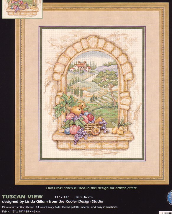 Schema punto croce Toscana podere 1