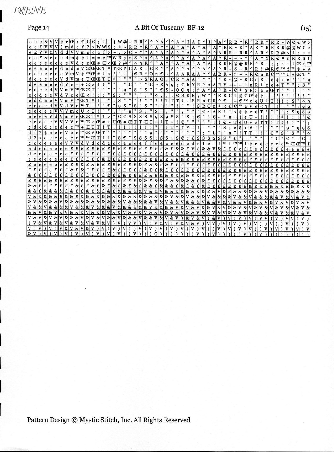 Schema punto croce Toscana vino 16