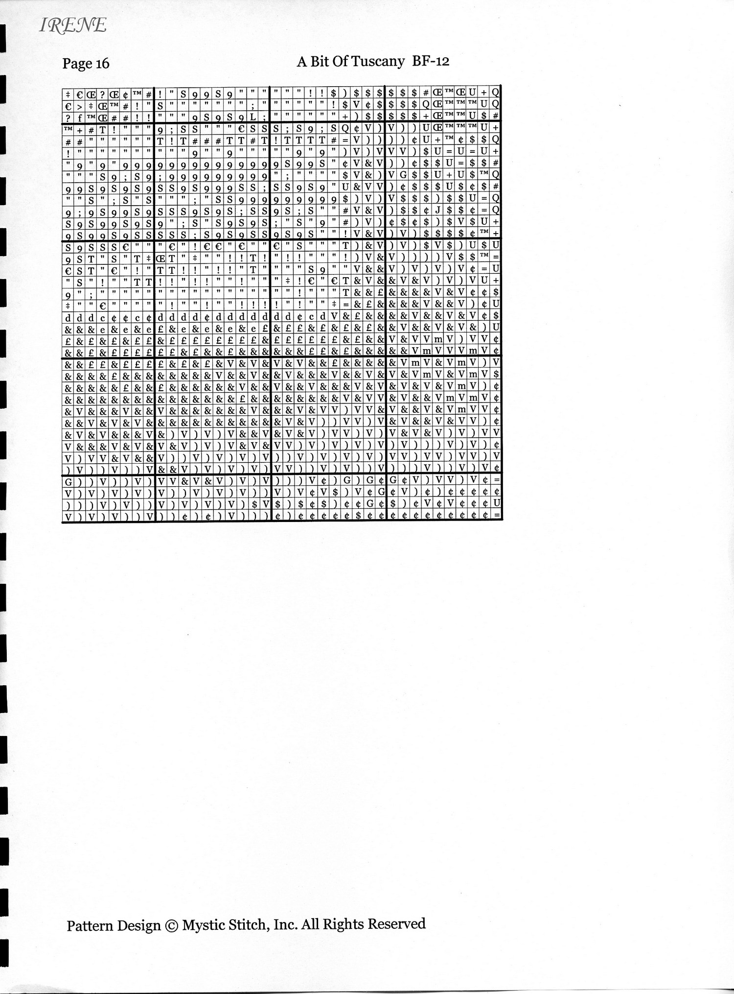 Schema punto croce Toscana vino 18