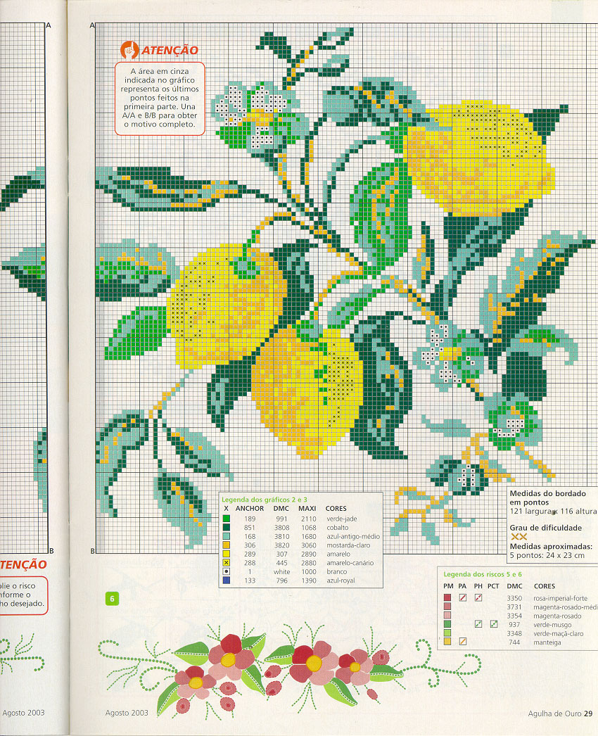 Schema punto croce Tovaglia piastrelle 4